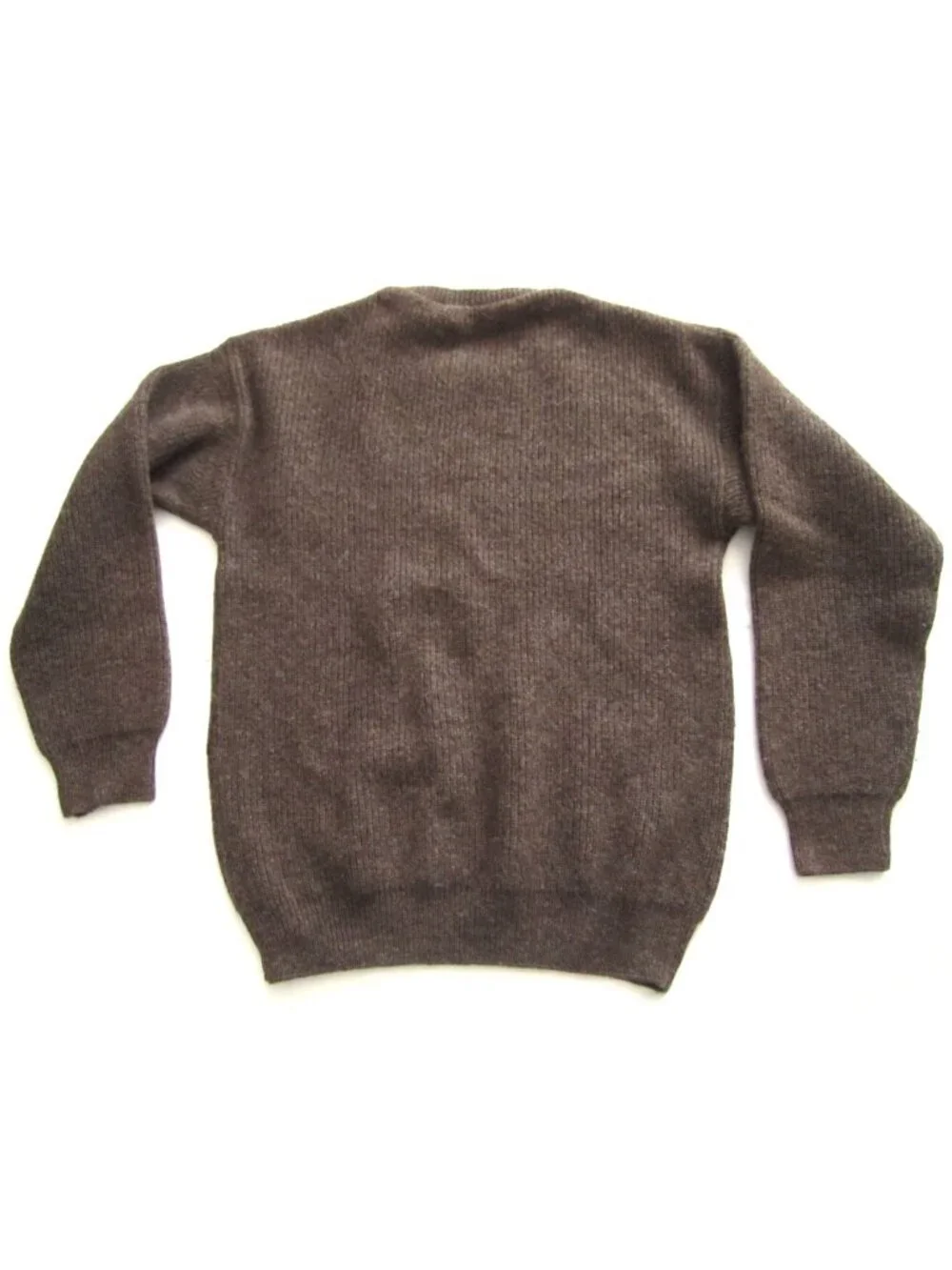Vtg The Fern Brand NZ Pure New Wool Ribbed Sweater Cabincore Men Sz S (MS59)